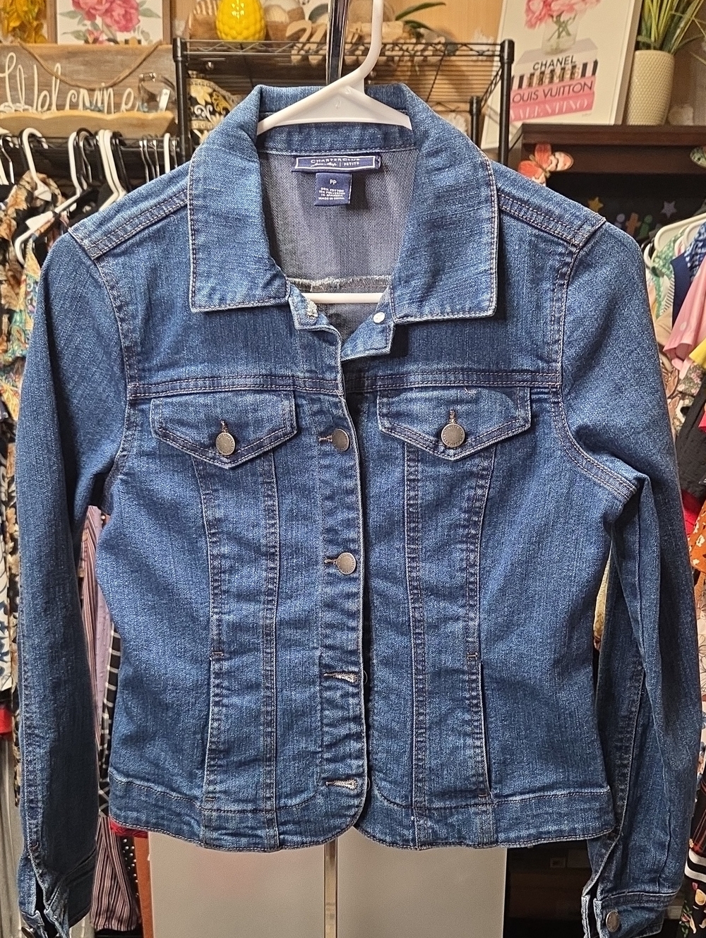 Charter Club Denim Jacket in Medium Blue Wash